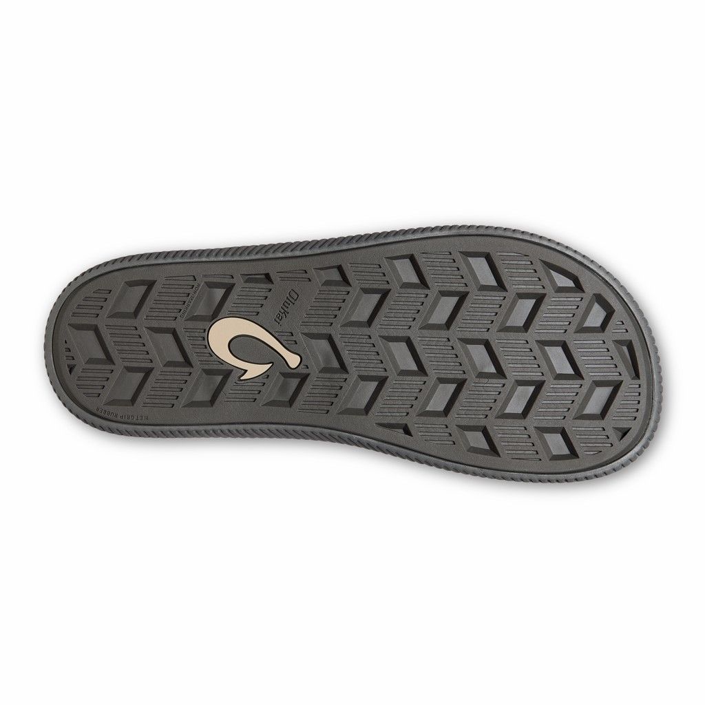 Olukai Men's Ulele Flip Flop - Dark Shadow / Black US907-218